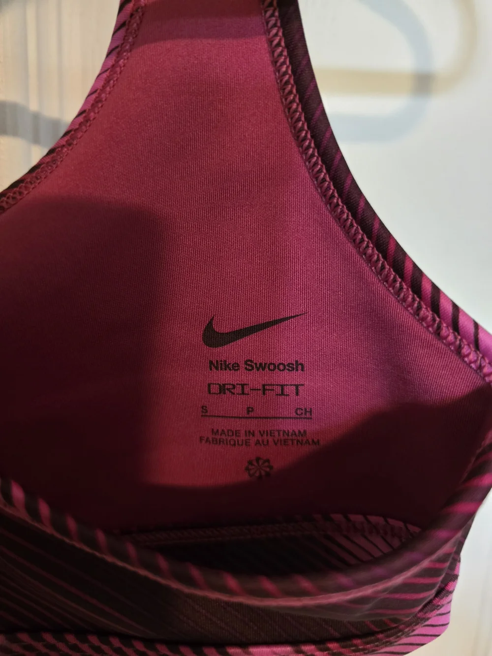 Nike Girls Maroon & Hot Pink Racerback Sports Bra